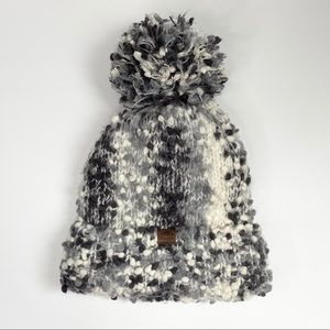 ROOTS Beanie Size Small 24 cm Black/White/Gray